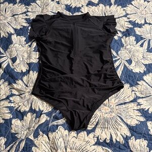 Black womans One Piece Swimsuit